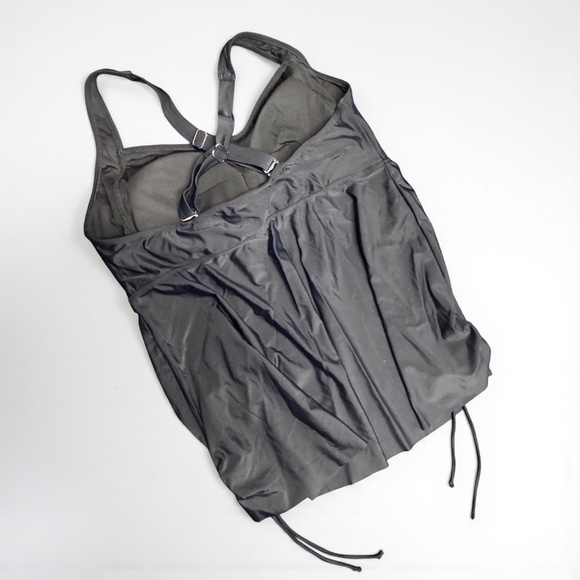 Aqua Eve Plus Size Flowing Black Tankini Swimsuit! NWT & Ready to Rock! Size 18W - Picture 5 of 14